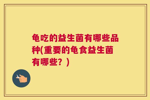 龟吃的益生菌有哪些品种(重要的龟食益生菌有哪些？)