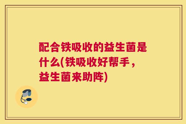 配合铁吸收的益生菌是什么(铁吸收好帮手，益生菌来助阵)