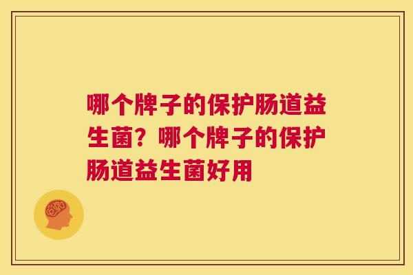 哪个牌子的保护肠道益生菌？哪个牌子的保护肠道益生菌好用