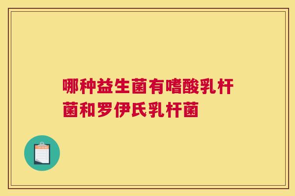 哪种益生菌有嗜酸乳杆菌和罗伊氏乳杆菌