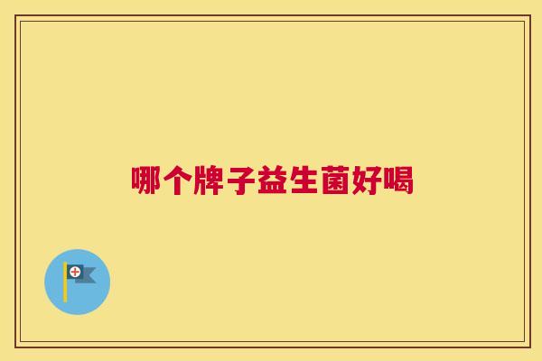 哪个牌子益生菌好喝