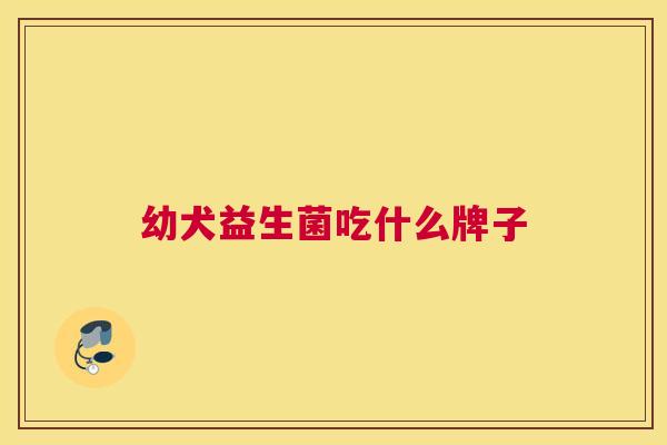 幼犬益生菌吃什么牌子