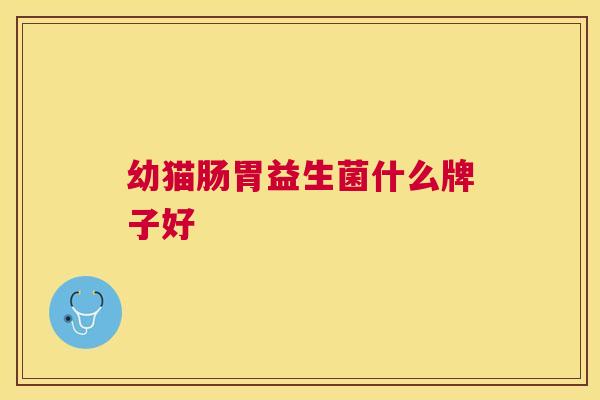 幼猫肠胃益生菌什么牌子好