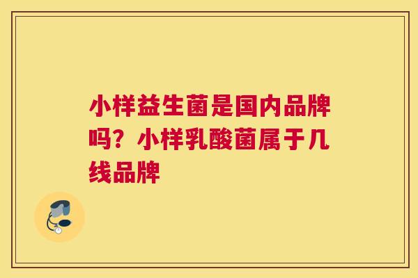 小样益生菌是国内品牌吗？小样乳酸菌属于几线品牌