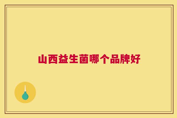 山西益生菌哪个品牌好