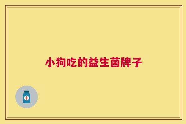 小狗吃的益生菌牌子
