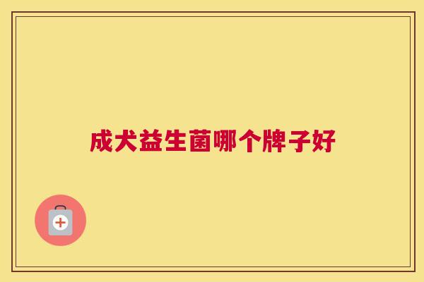 成犬益生菌哪个牌子好