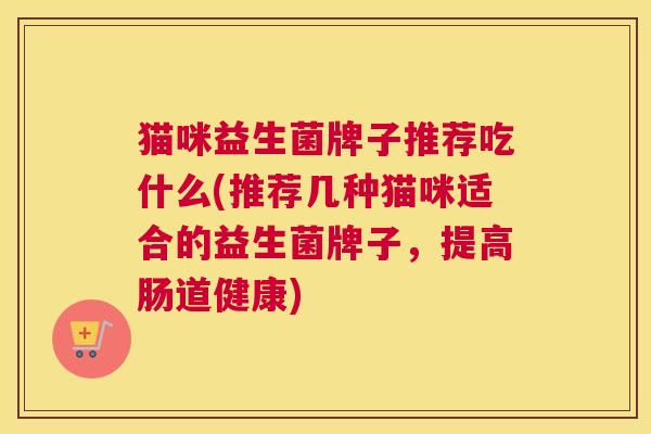 猫咪益生菌牌子推荐吃什么(推荐几种猫咪适合的益生菌牌子，提高肠道健康)