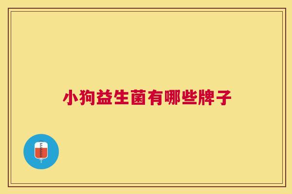小狗益生菌有哪些牌子