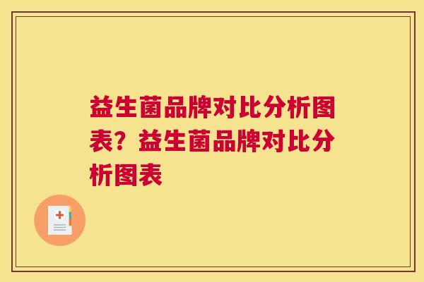 益生菌品牌对比分析图表？益生菌品牌对比分析图表