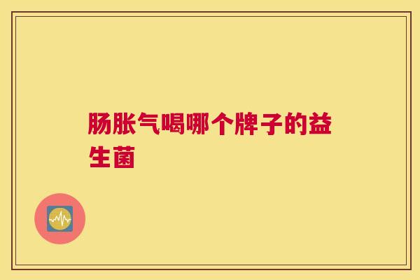 肠胀气喝哪个牌子的益生菌