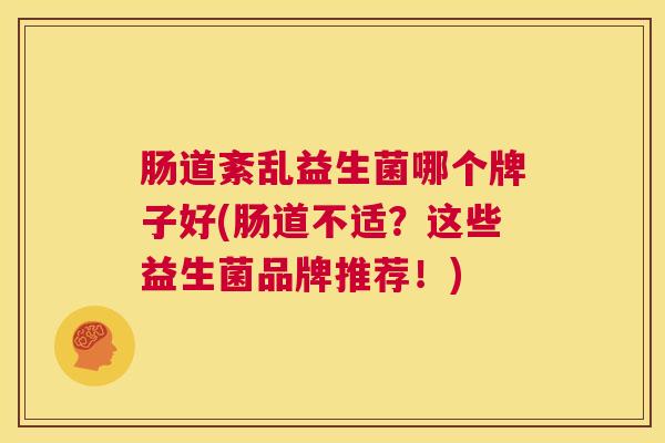 肠道紊乱益生菌哪个牌子好(肠道不适？这些益生菌品牌推荐！)