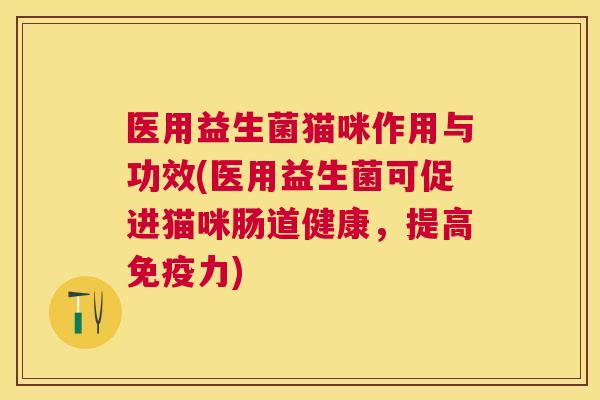 医用益生菌猫咪作用与功效(医用益生菌可促进猫咪肠道健康，提高免疫力)