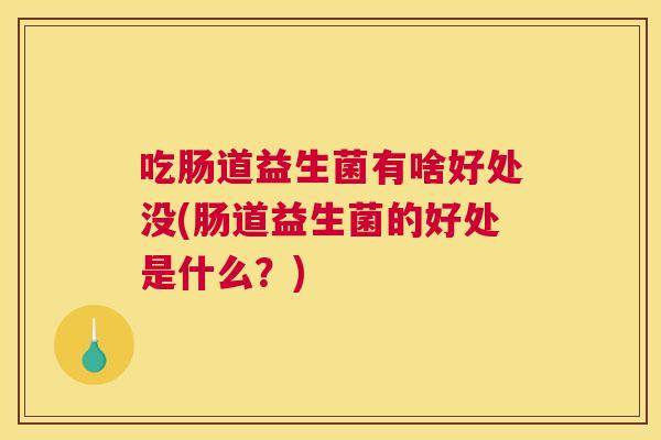 吃肠道益生菌有啥好处没(肠道益生菌的好处是什么？)