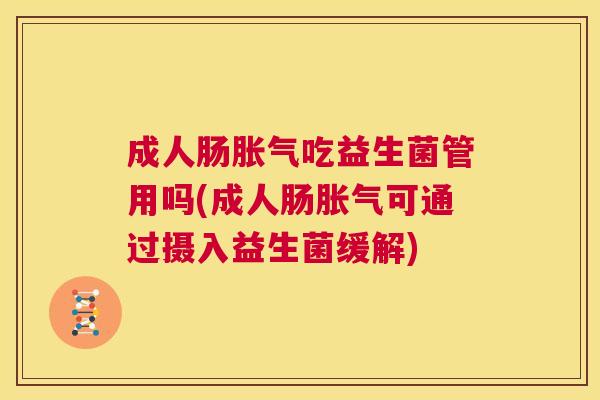 成人肠胀气吃益生菌管用吗(成人肠胀气可通过摄入益生菌缓解)