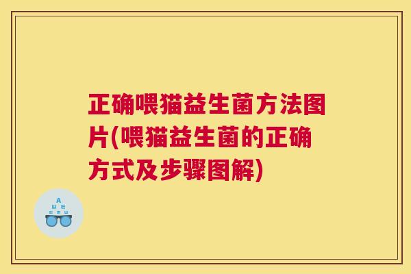 正确喂猫益生菌方法图片(喂猫益生菌的正确方式及步骤图解)