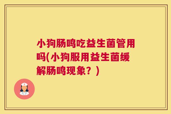 小狗肠鸣吃益生菌管用吗(小狗服用益生菌缓解肠鸣现象？)