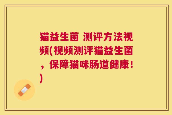 猫益生菌 测评方法视频(视频测评猫益生菌，保障猫咪肠道健康！)