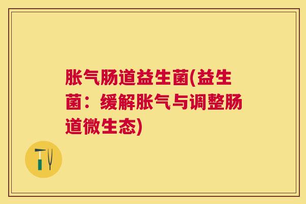 胀气肠道益生菌(益生菌：缓解胀气与调整肠道微生态)