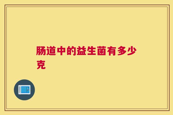 肠道中的益生菌有多少克