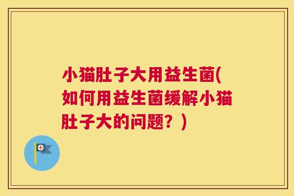 小猫肚子大用益生菌(如何用益生菌缓解小猫肚子大的问题？)