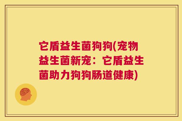 它盾益生菌狗狗(宠物益生菌新宠：它盾益生菌助力狗狗肠道健康)