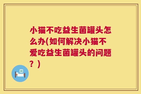 小猫不吃益生菌罐头怎么办(如何解决小猫不爱吃益生菌罐头的问题？)