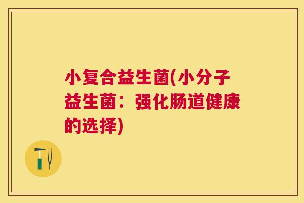 小复合益生菌(小分子益生菌：强化肠道健康的选择)