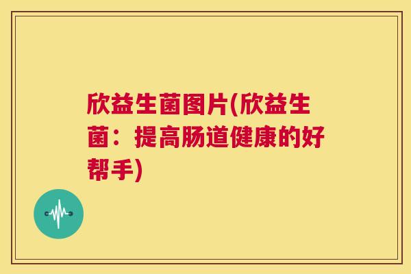 欣益生菌图片(欣益生菌：提高肠道健康的好帮手)