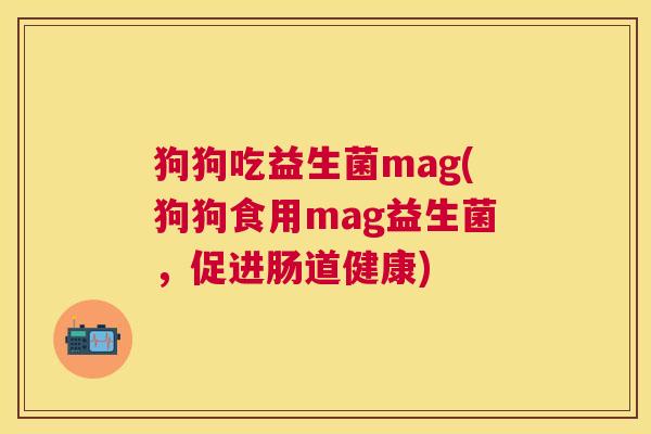 狗狗吃益生菌mag(狗狗食用mag益生菌，促进肠道健康)