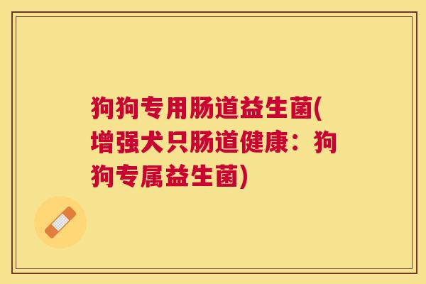 狗狗专用肠道益生菌(增强犬只肠道健康：狗狗专属益生菌)