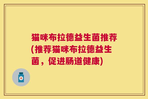 猫咪布拉德益生菌推荐(推荐猫咪布拉德益生菌，促进肠道健康)