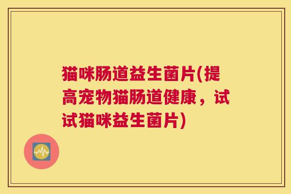 猫咪肠道益生菌片(提高宠物猫肠道健康，试试猫咪益生菌片)