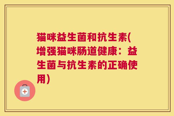 猫咪益生菌和抗生素(增强猫咪肠道健康：益生菌与抗生素的正确使用)