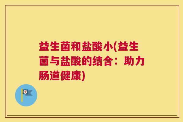 益生菌和盐酸小(益生菌与盐酸的结合：助力肠道健康)
