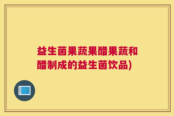 益生菌果蔬果醋果蔬和醋制成的益生菌饮品)