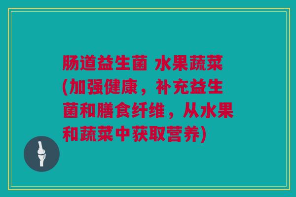 肠道益生菌 水果蔬菜(加强健康，补充益生菌和膳食纤维，从水果和蔬菜中获取营养)