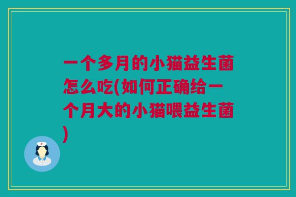 一个多月的小猫益生菌怎么吃(如何正确给一个月大的小猫喂益生菌)