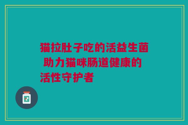 猫拉肚子吃的活益生菌 助力猫咪肠道健康的活性守护者