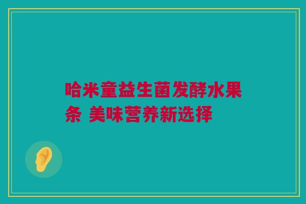 哈米童益生菌发酵水果条 美味营养新选择