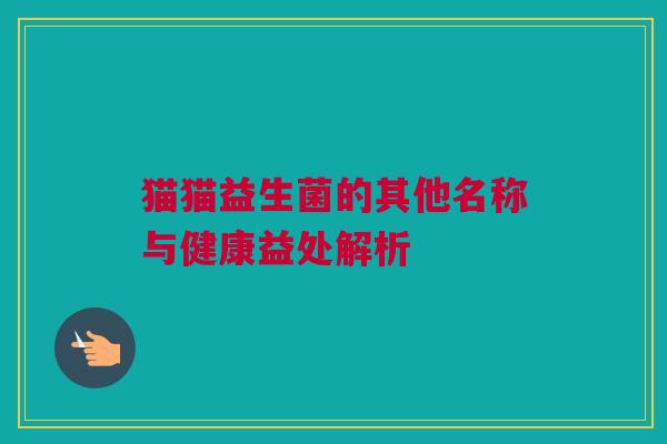 猫猫益生菌的其他名称与健康益处解析