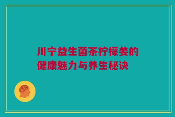 川宁益生菌茶柠檬姜的健康魅力与养生秘诀