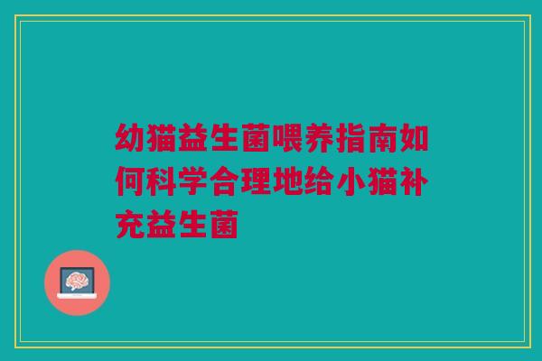 幼猫益生菌喂养指南如何科学合理地给小猫补充益生菌