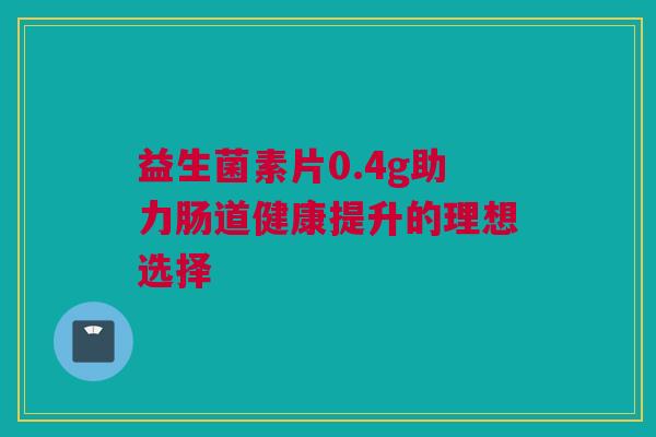 益生菌素片0.4g助力肠道健康提升的理想选择