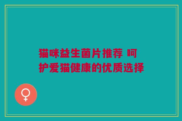 猫咪益生菌片推荐 呵护爱猫健康的优质选择