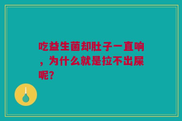 吃益生菌却肚子一直响，为什么就是拉不出屎呢？
