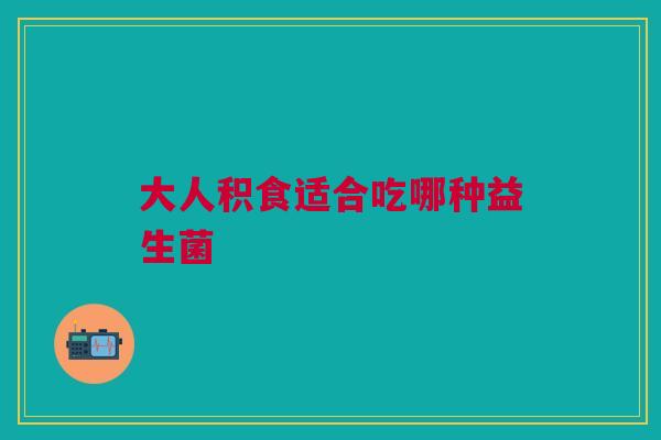 大人积食适合吃哪种益生菌