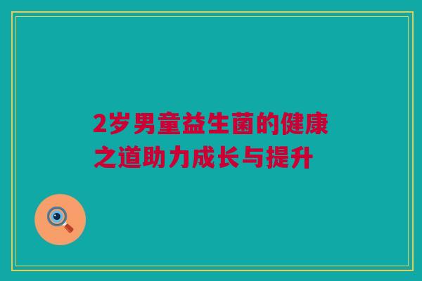 2岁男童益生菌的健康之道助力成长与提升