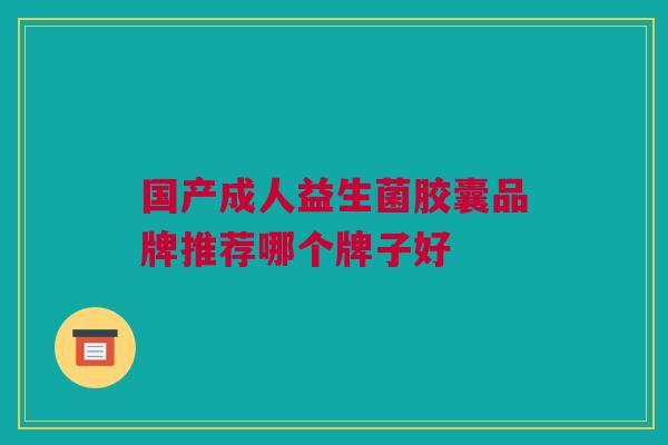 国产成人益生菌胶囊品牌推荐哪个牌子好