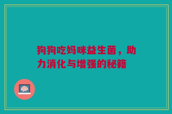 狗狗吃妈咪益生菌，助力消化与增强的秘籍